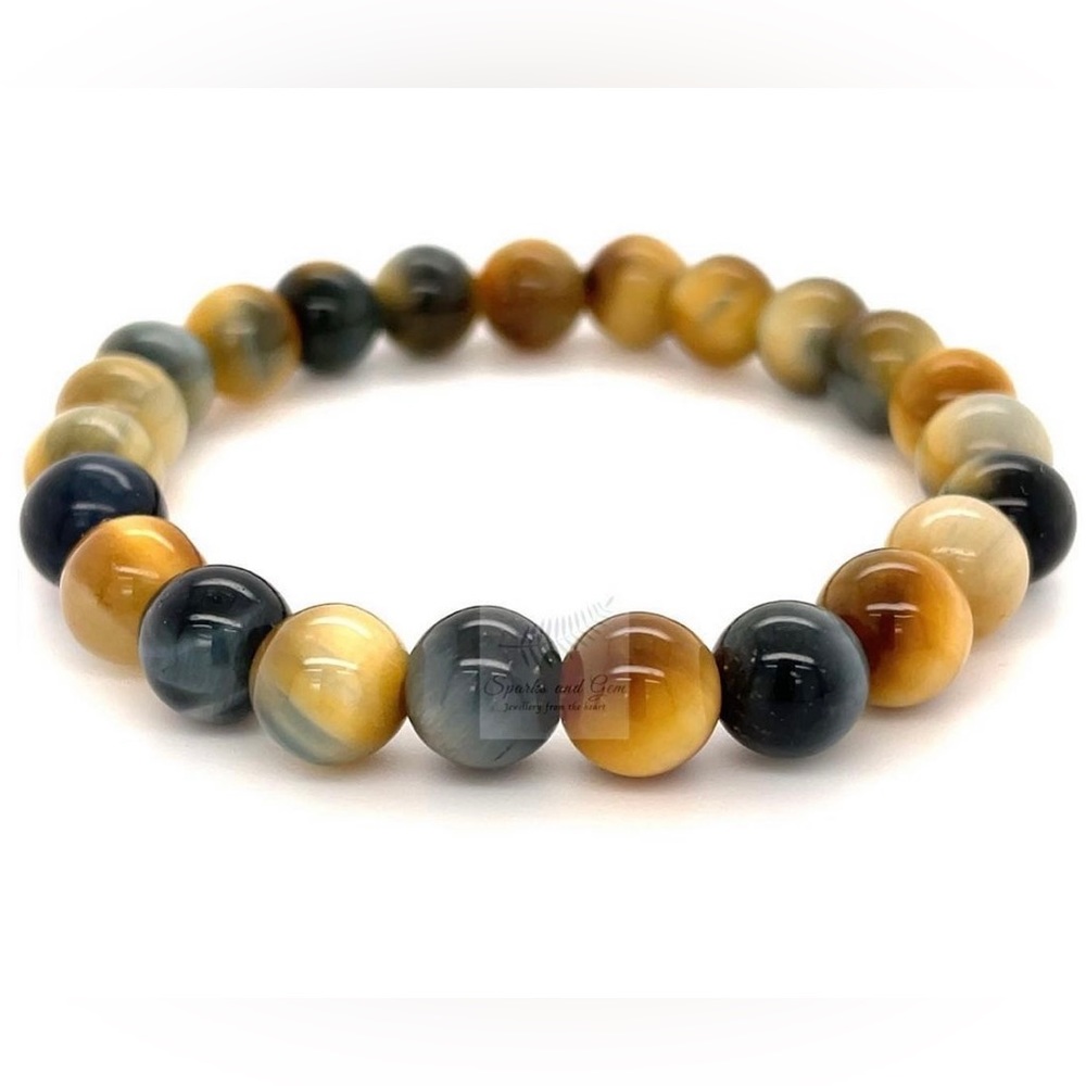 Multi Tiger’s Eyes Semi Precious Gemstones Bracelet (SIZES: 6.5”, 7”, or 7.5”)